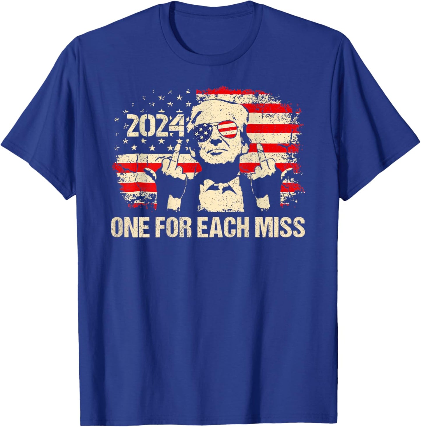 (BACK) Trump One For Each Miss Trump Shirt Vote Trump 2024 T-Shirt - T-Shirt | Royal