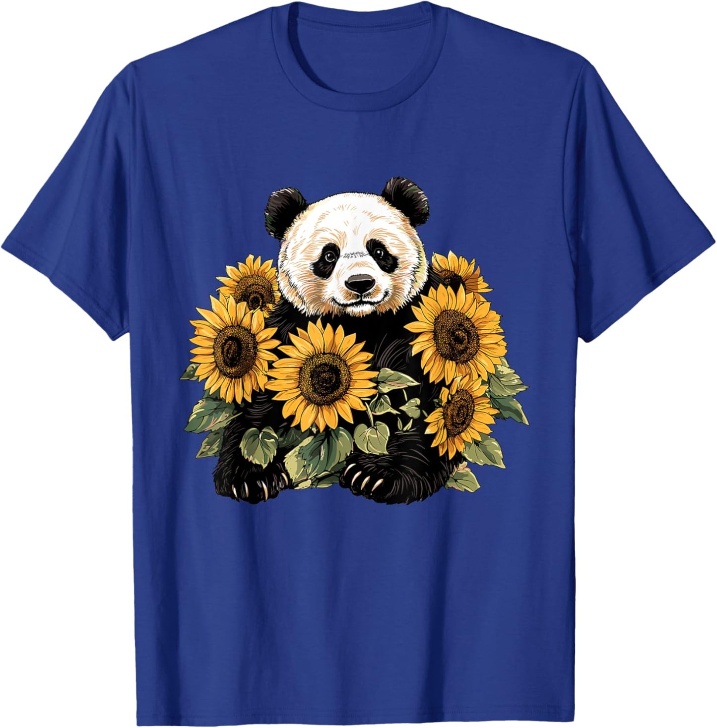 Panda bear with sunflowers, Panda Bear T-Shirt - T-Shirt | Royal