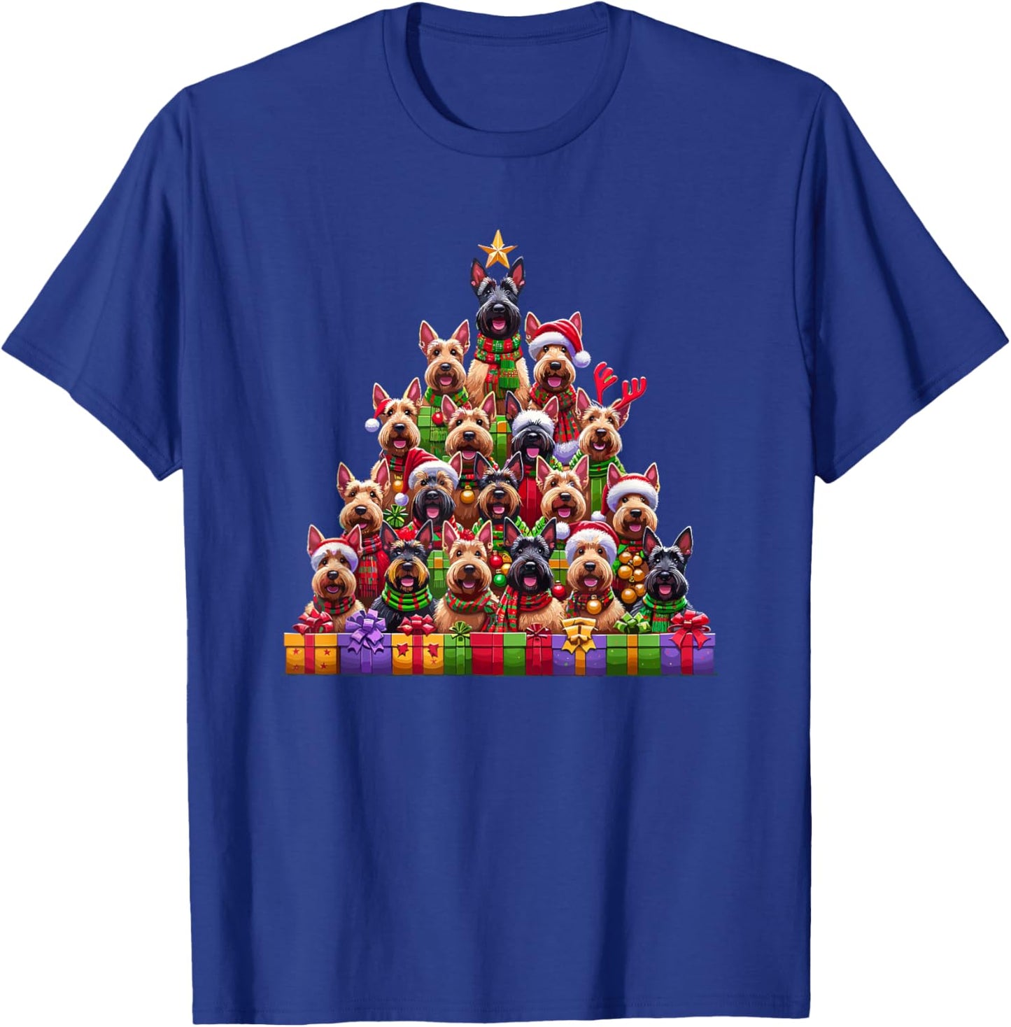 Christmas Tree Scottish Terrier Scottie Terriers T-Shirt - T-Shirt | Royal