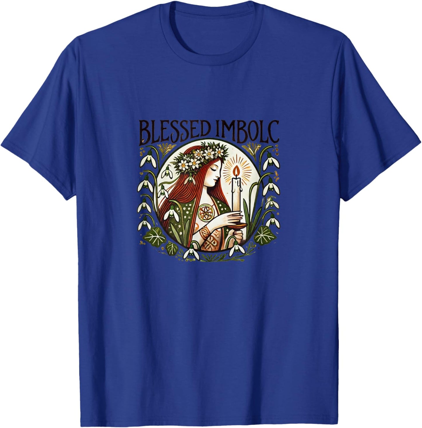 Blessed Imbolc Goddess Illustration Brigid Goddesses T-Shirt - T-Shirt | Royal