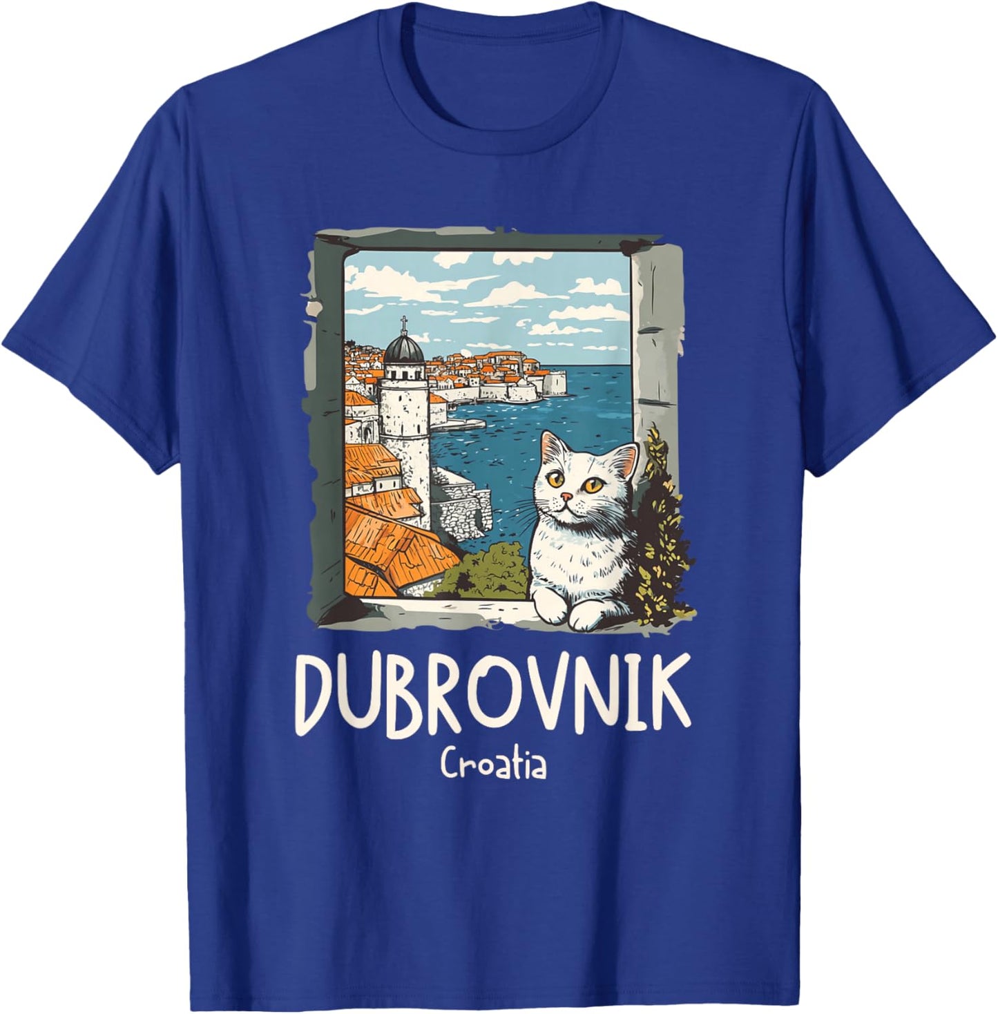 Dubrovnik Croatia Cat / Dubrovnik T-Shirt - T-Shirt | Royal