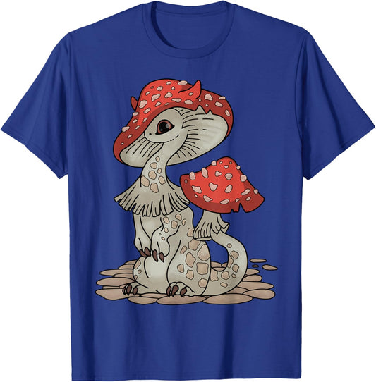 Dragon Mushroom Cottagecore Aesthetic T-Shirt - T-Shirt | Royal