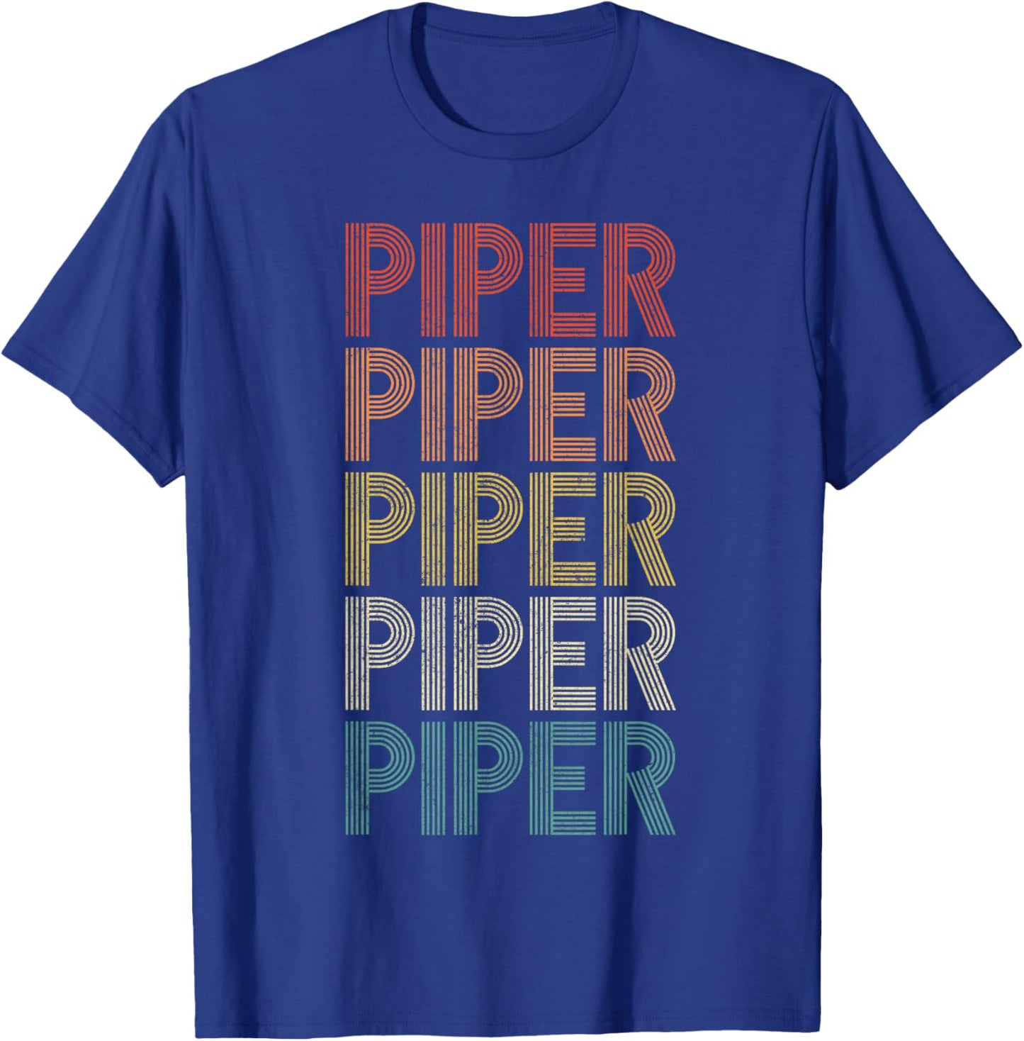 Piper Vintage Retro T-Shirt - T-Shirt | Royal