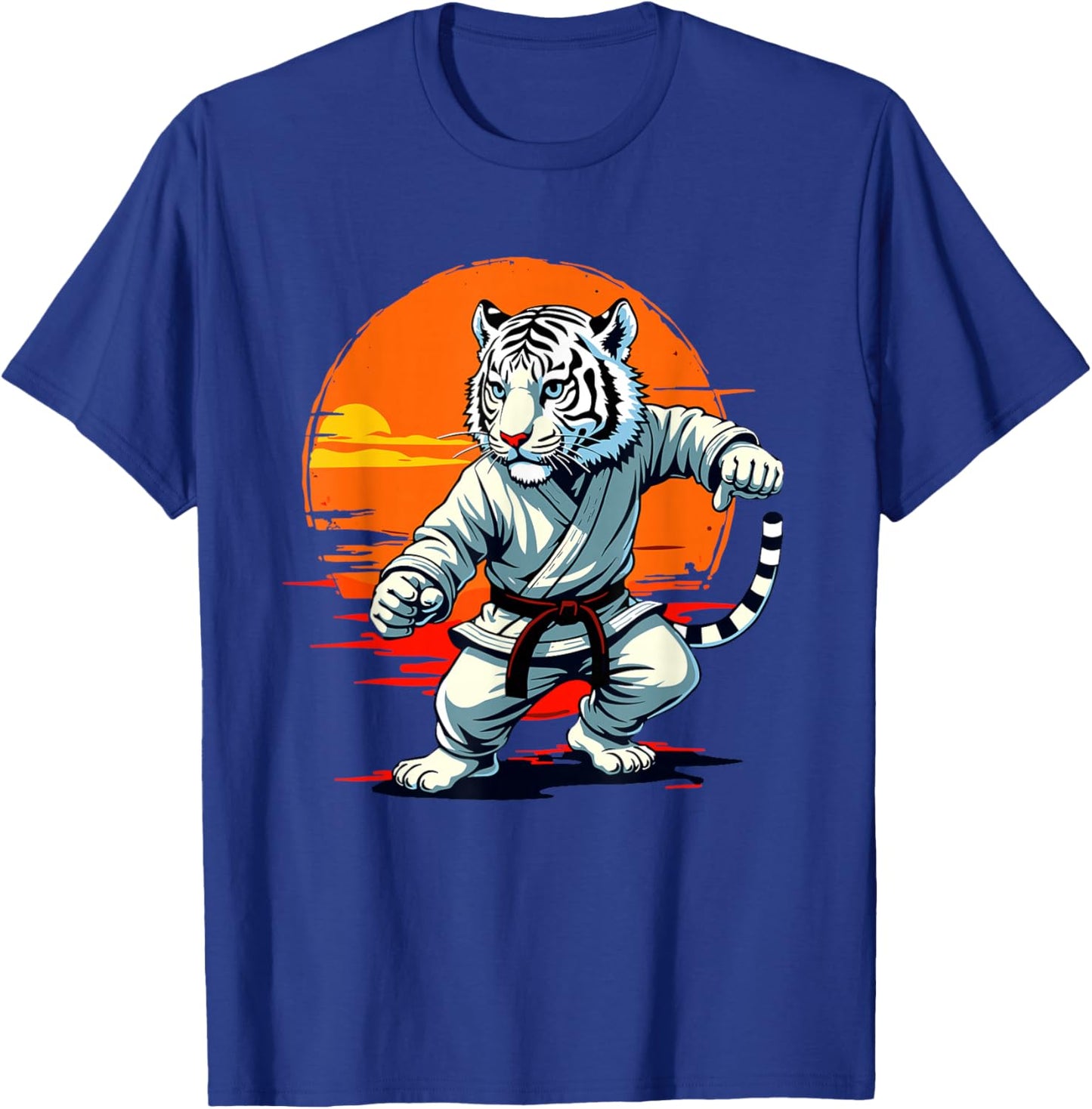 Shotokan Karate Fighter Martial Arts Tiger Funny Karate T-Shirt - T-Shirt | Royal