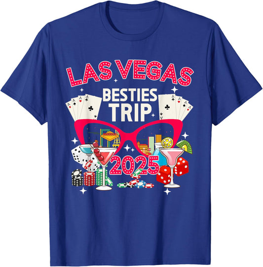 Las Vegas Besties Trip 2025 Las Vegas Best Friend Vacation T-Shirt - T-Shirt | Royal