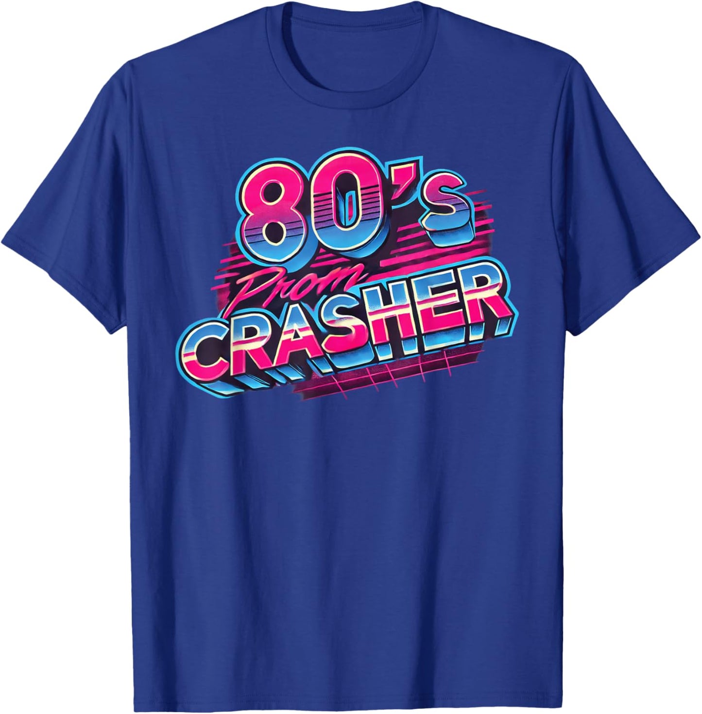 80's Prom Party Crasher Funny Prom Theme Costume Halloween T-Shirt - T-Shirt | Royal