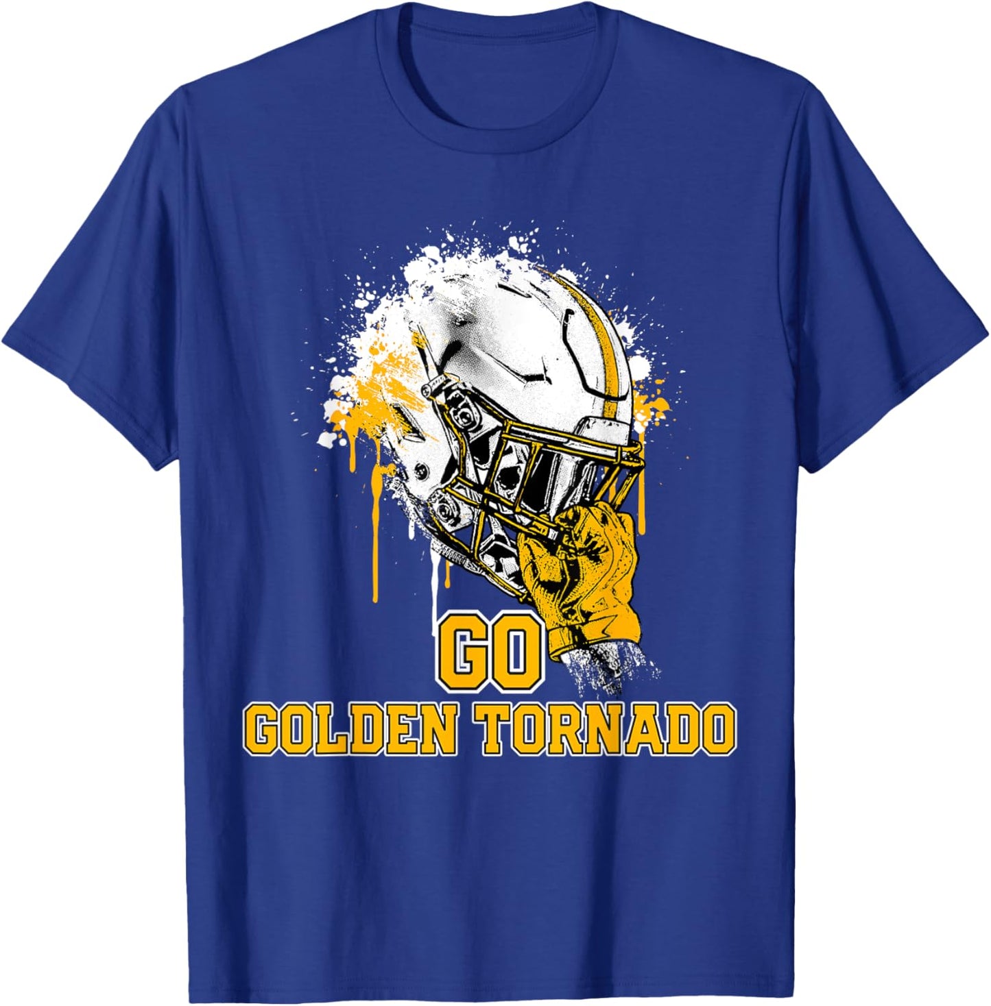 Haynesville Golden Tornado Rising Helmet GO! T-Shirt - T-Shirt | Royal