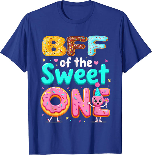 1st Birthday Donut Friend BFF Of The Sweet One T-Shirt - T-Shirt | Royal