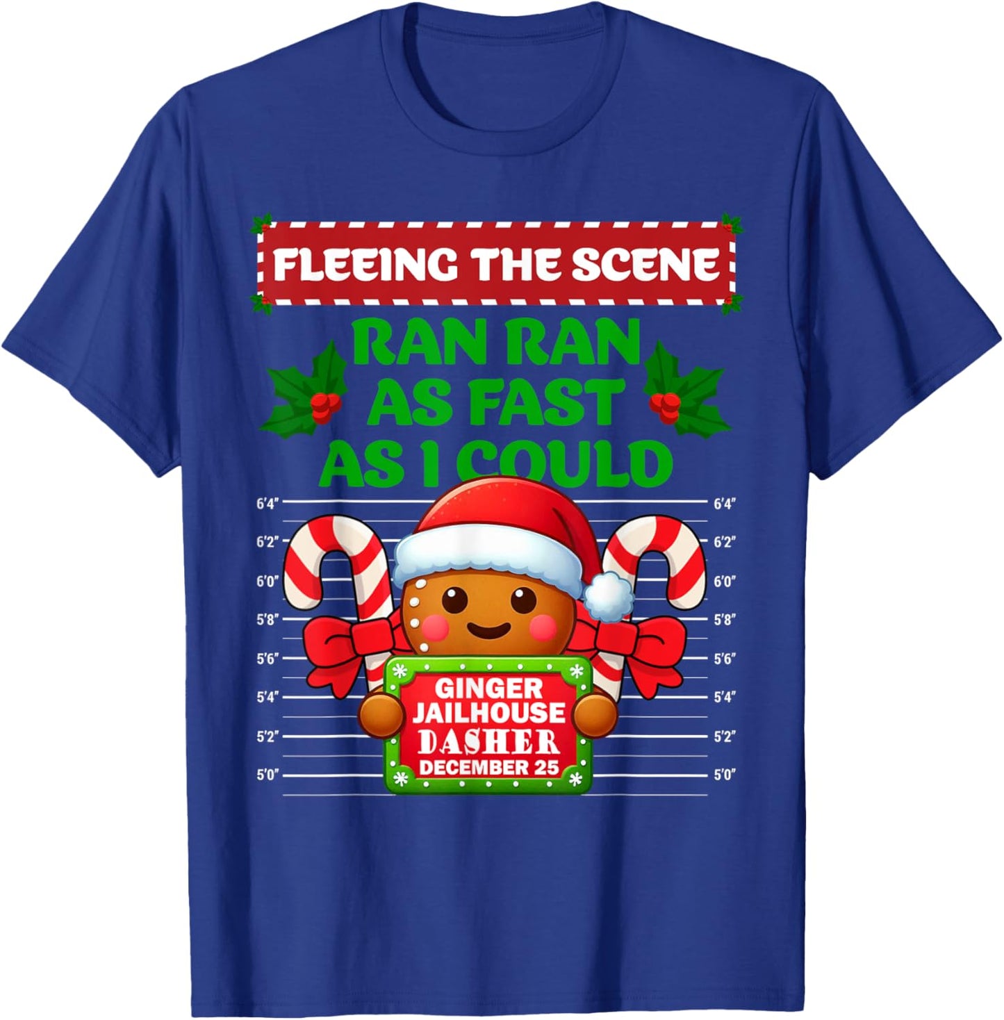 Funny Gingerbread Inmate Christmas Matching Family Group Set T-Shirt - T-Shirt | Royal