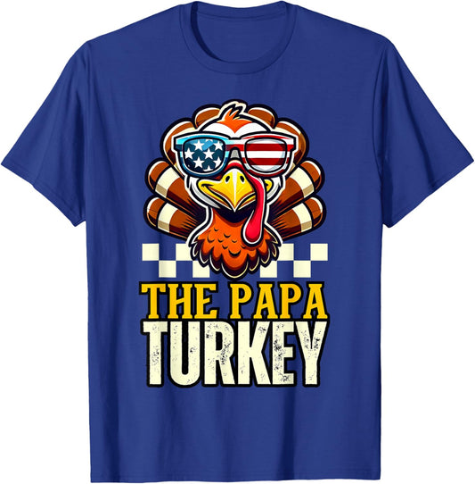 Papa Turkey Dad Dinner Group matching family thanksgiving T-Shirt - T-Shirt | Royal