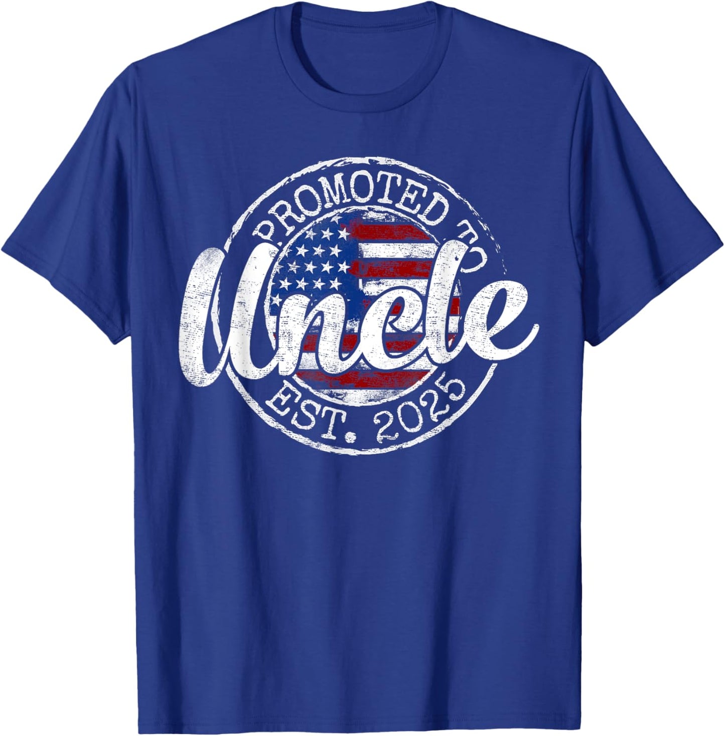 Promoted To Uncle Est 2025 Uncle To Be Gifts 1St Time Uncle T-Shirt - T-Shirt | Royal
