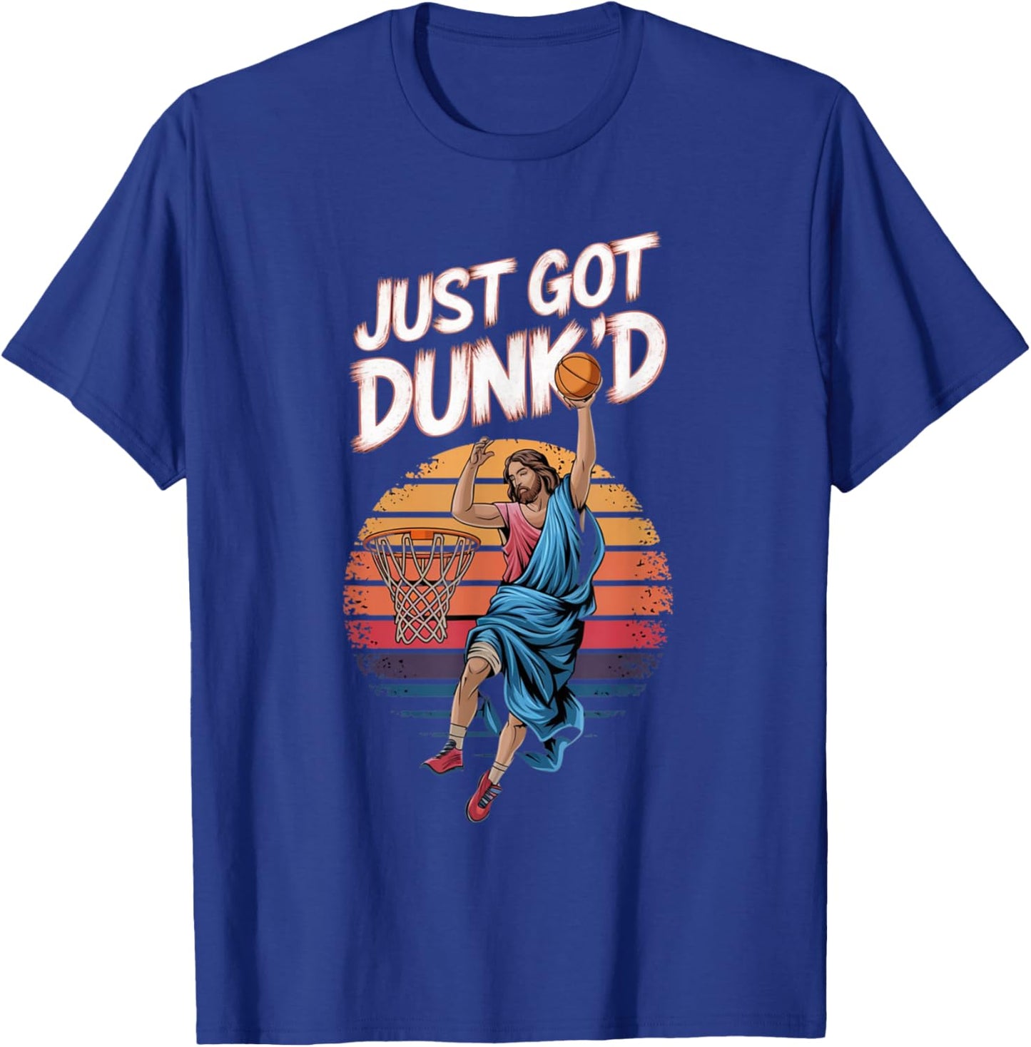 Just Got Dunked Baptism Basketball T-Shirt - T-Shirt | Royal