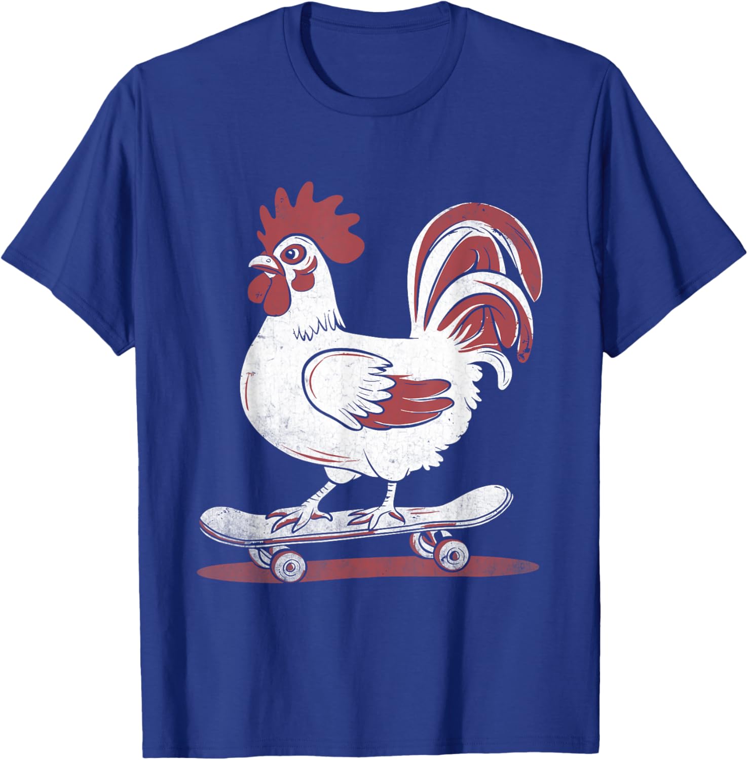 Chicken Skateboarder Skateboarding Skateboarder Skateboard T-Shirt - T-Shirt | Royal
