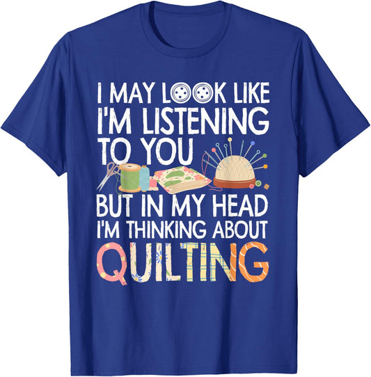 Funny Quilting Design Women Quilting Lover Quilter T-Shirt - T-Shirt | Royal