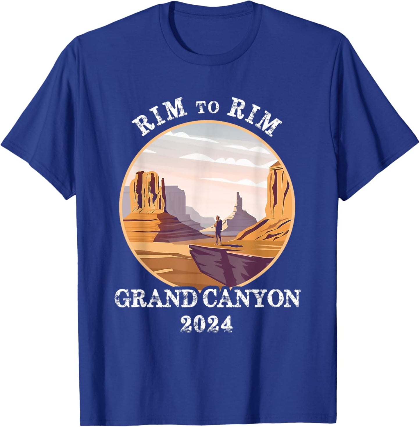 South Rim To North Rim Grand Canyon National Park Hiking T-Shirt - T-Shirt | Royal