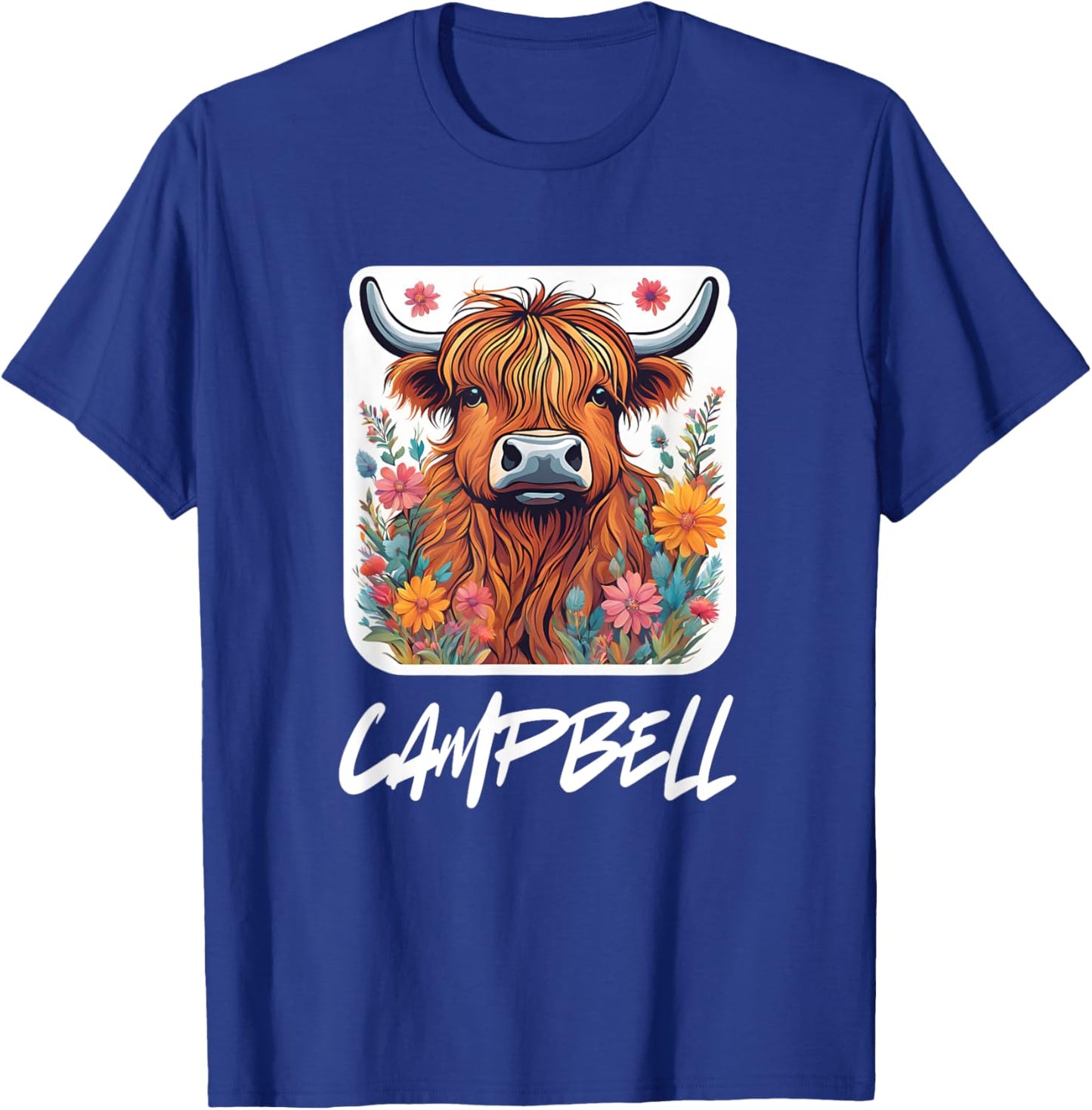 Campbell Clan Highland Cow Scottish Family Name Party T-Shirt - T-Shirt | Royal