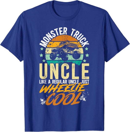Monster Truck Uncle Wheelie Cool Monster Truck Uncle T-Shirt - T-Shirt | Royal
