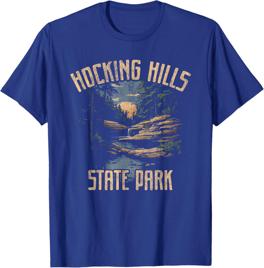 Vintage Hocking Hills State Park Ohio T-Shirt - T-Shirt | Royal