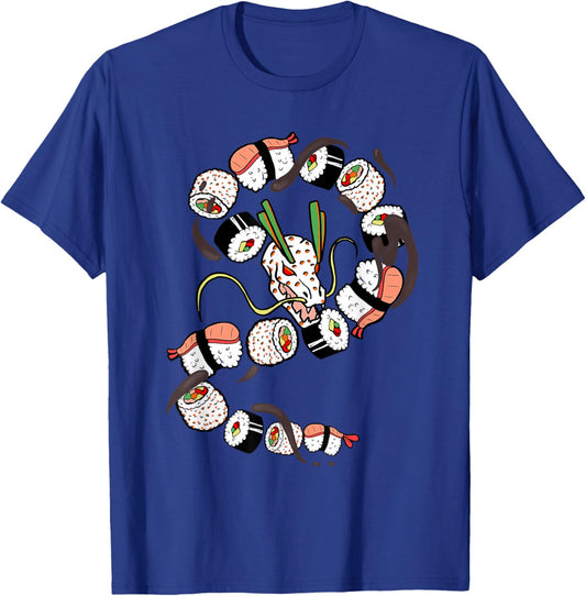 Sushi Dragon Roll Funny Japanese Food mythical Animal Lovers T-Shirt - T-Shirt | Royal