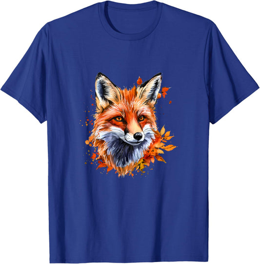 Autumn Watercolor Fox T-Shirt - T-Shirt | Royal