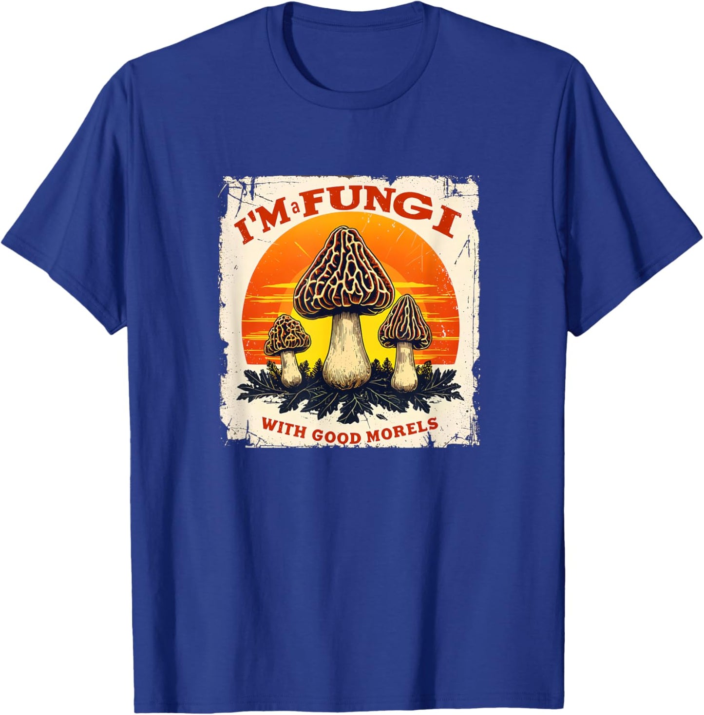 Nostalgic Fungi-Hunter Retro I'm A Fungi Foraging 09WQXA T-Shirt - T-Shirt | Royal