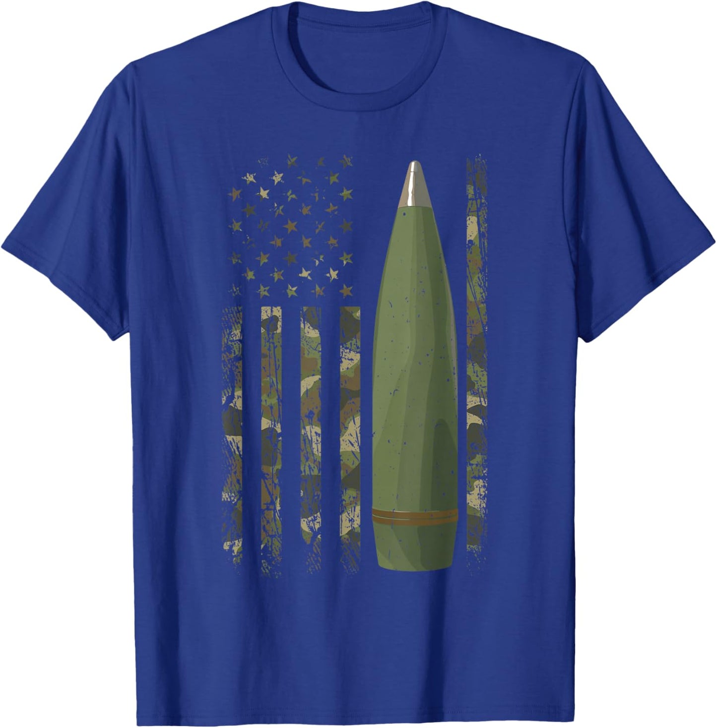 Field Artillery Officer American Flag T-Shirt - T-Shirt | Royal