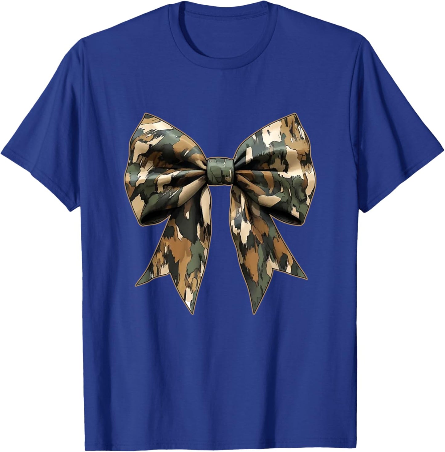 Camouflage Girls Camo Bow Camo Coquette Bow Hunting Women T-Shirt - T-Shirt | Royal