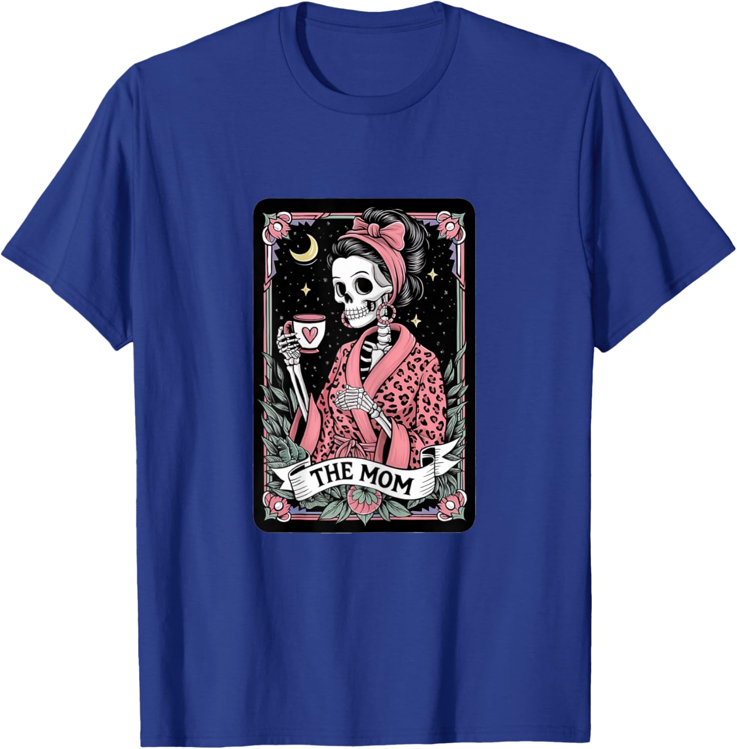 Gothic Tarot Cards Clothes The Mom Tarot Card Mama Graphic Vintage Goth Mommy Skeleton X-Small Black Short Sleeve T-Shirt - T-Shirt | Royal