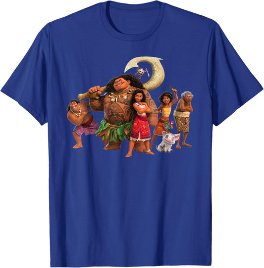 Disney Moana 2 Moana’s Ocean Adventure Crew Group Together T-Shirt - T-Shirt | Royal