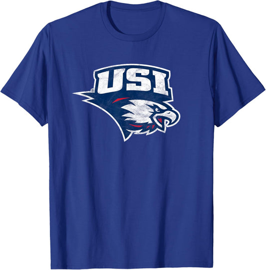 University of Southern Indiana USI Eagles Distressed Primary T-Shirt - T-Shirt | Royal