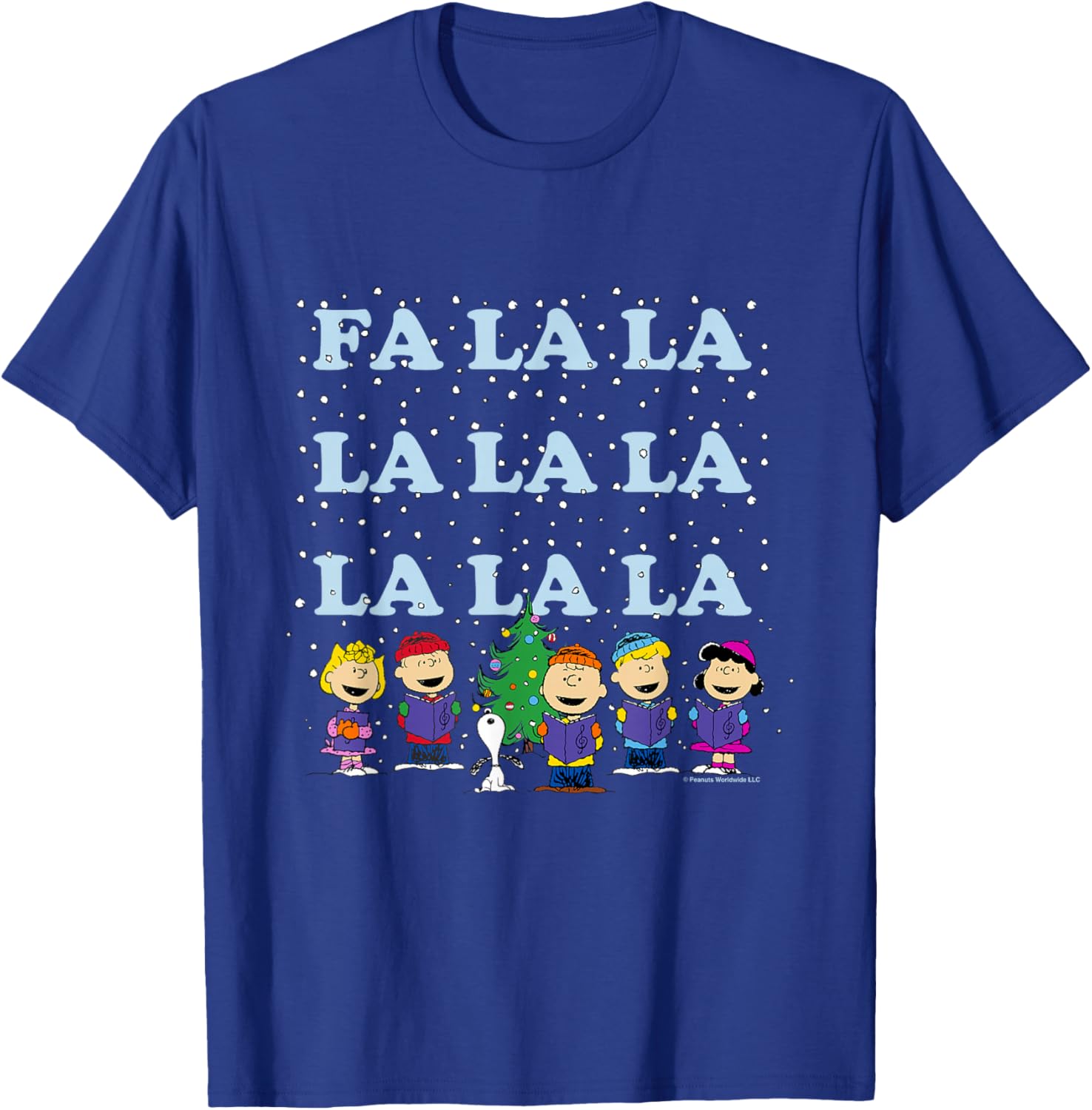 Peanuts Fa La La La Christmas Carol T-Shirt - T-Shirt | Royal