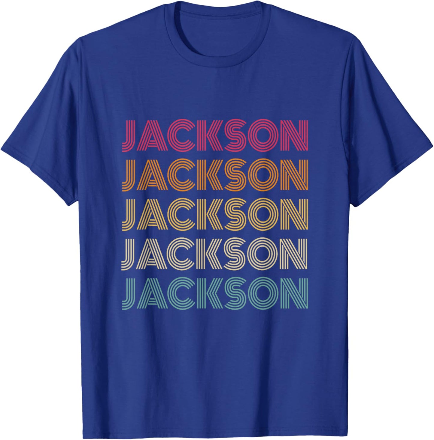 Jackson - Retro Vintage Style 70s 80s - Throwback Classic T-Shirt - T-Shirt | Royal