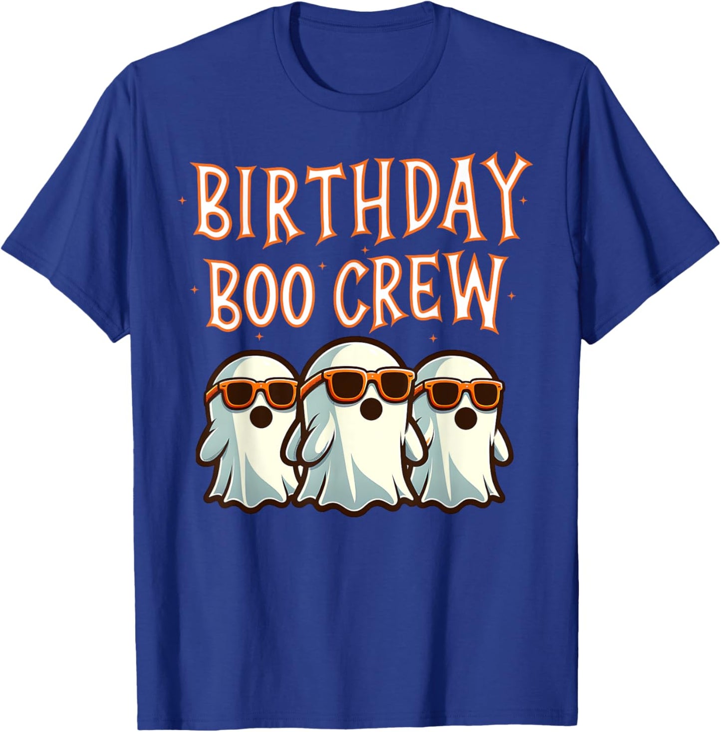 Birthday Boo Crew Matching Halloween Birthday Party Ghosts T-Shirt - T-Shirt | Royal
