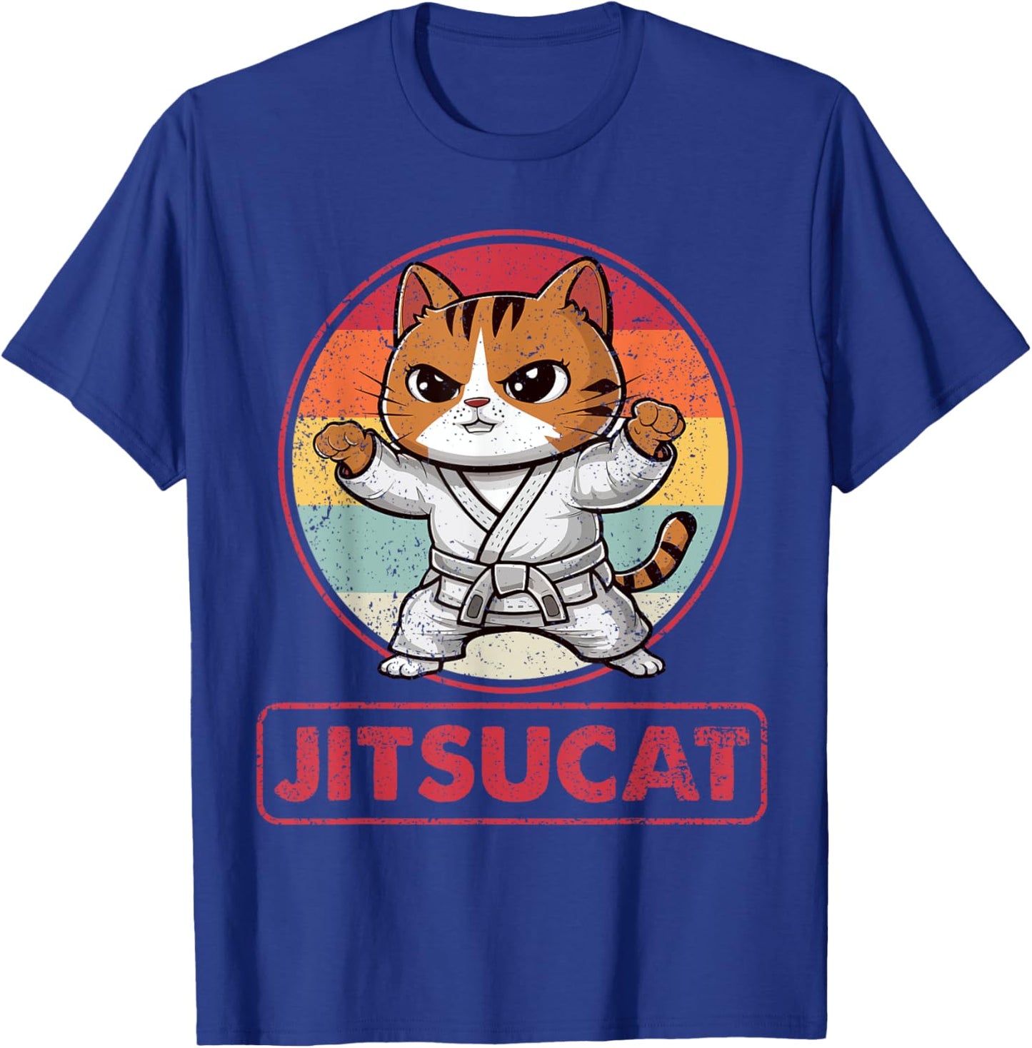 Jiu Jitsu Cat Lover Kitten Brazilian BJJ Martial Arts MMA Men Women Kids T-Shirt - T-Shirt | Royal