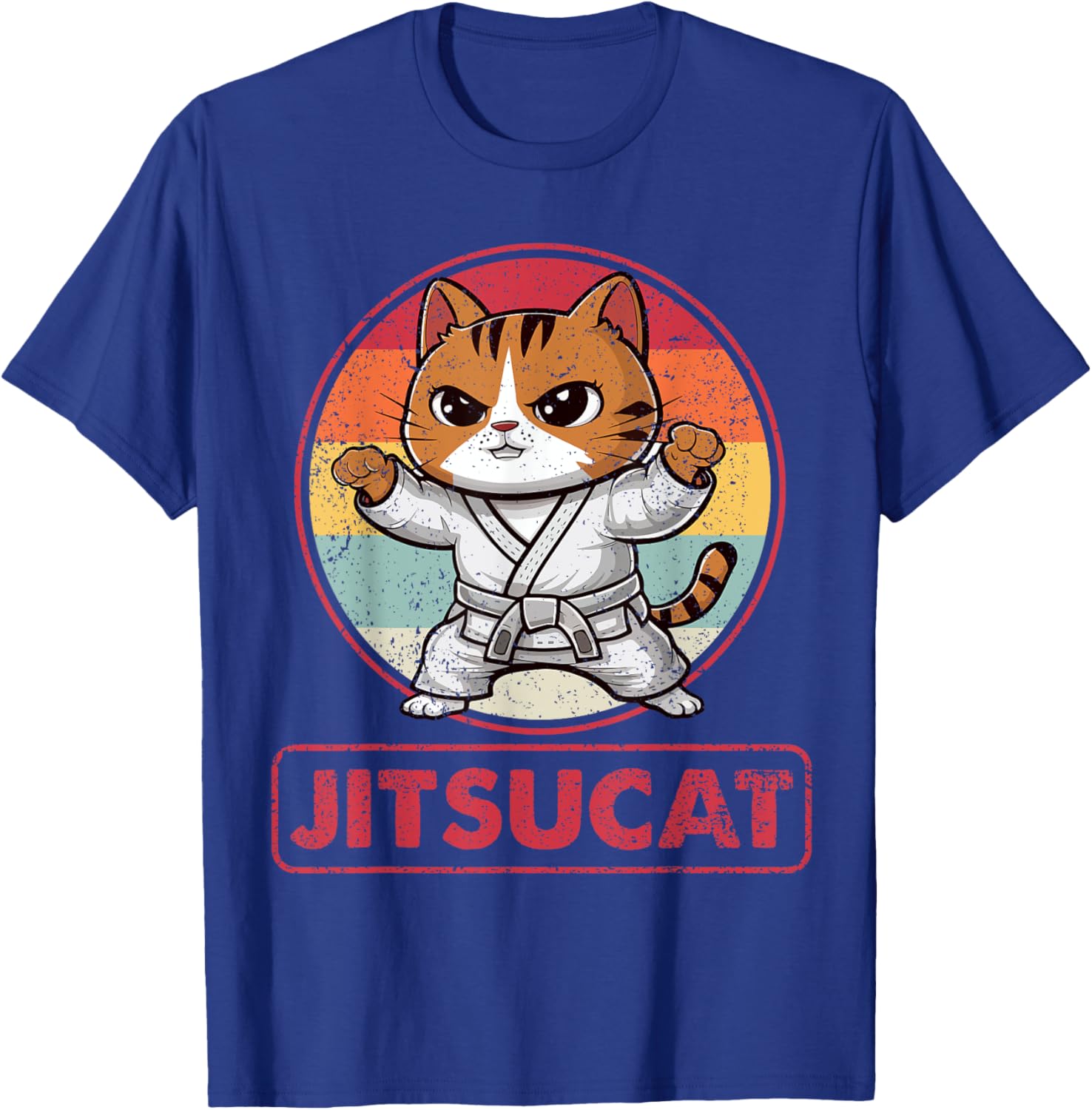 Jiu Jitsu Cat Lover Kitten Brazilian BJJ Martial Arts MMA Men Women Kids T-Shirt - T-Shirt | Royal