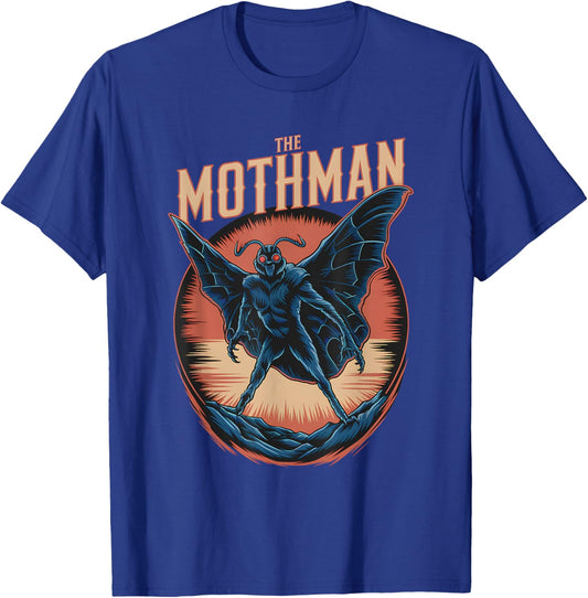 Moth Man Meme Cryptid Creature Monster Retro Mothman T-Shirt - T-Shirt | Royal