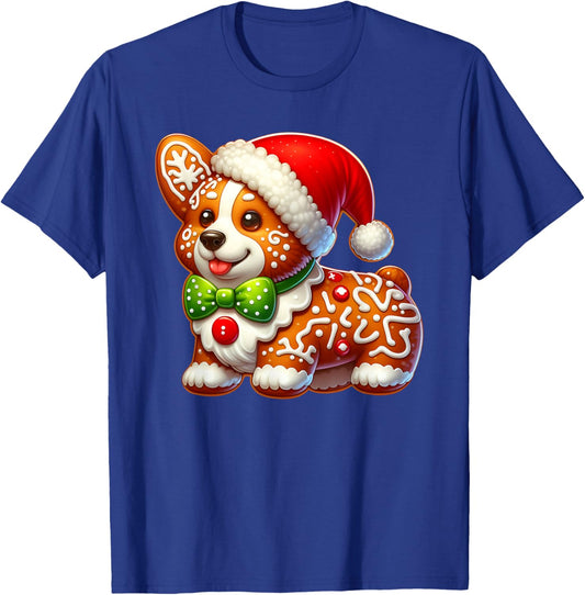 Funny Gingerbread Man Corgi Christmas Dog Kids T-Shirt - T-Shirt | Royal