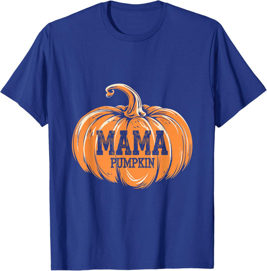 Mama Pumpkin Pumpkin Mama Fall Autumn Family Holiday T-Shirt - T-Shirt | Royal
