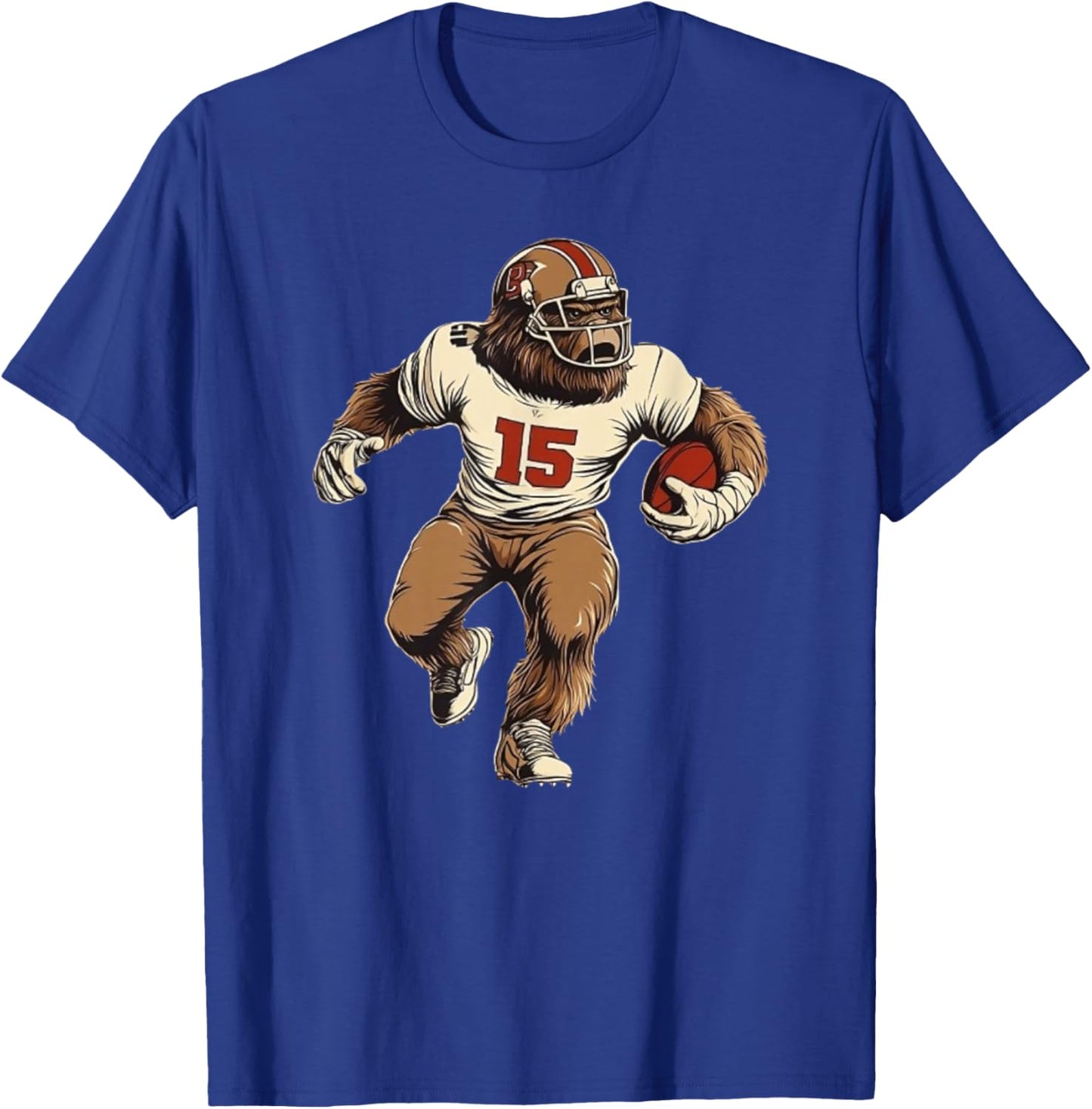 Funny Bigfoot Sasquatch Women Coach Player Football T-Shirt - T-Shirt | Royal