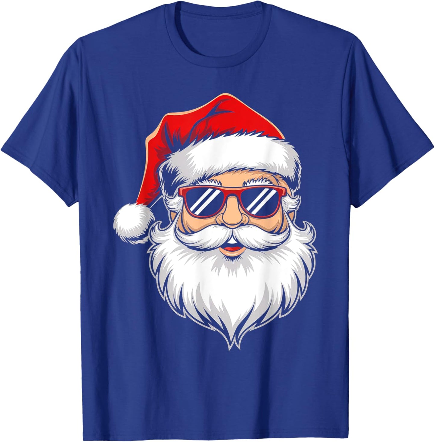 Santa Shirt Boys Retro Sunglasses Christmas Santa Face T-Shirt - T-Shirt | Royal