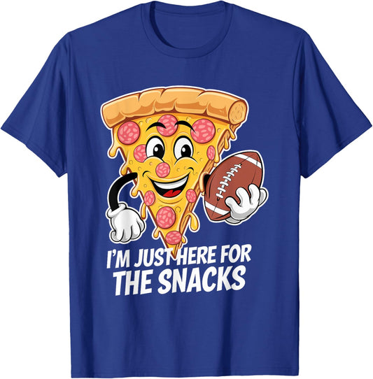 Funny I'm Just Here For The Snacks Football T-Shirt - T-Shirt | Royal
