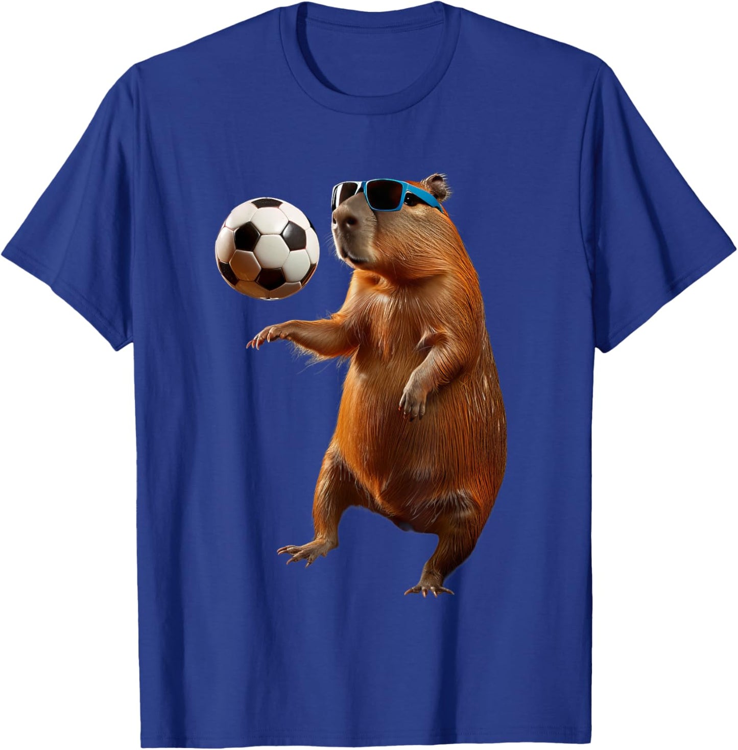 Capybara Soccer T-Shirt - T-Shirt | Royal