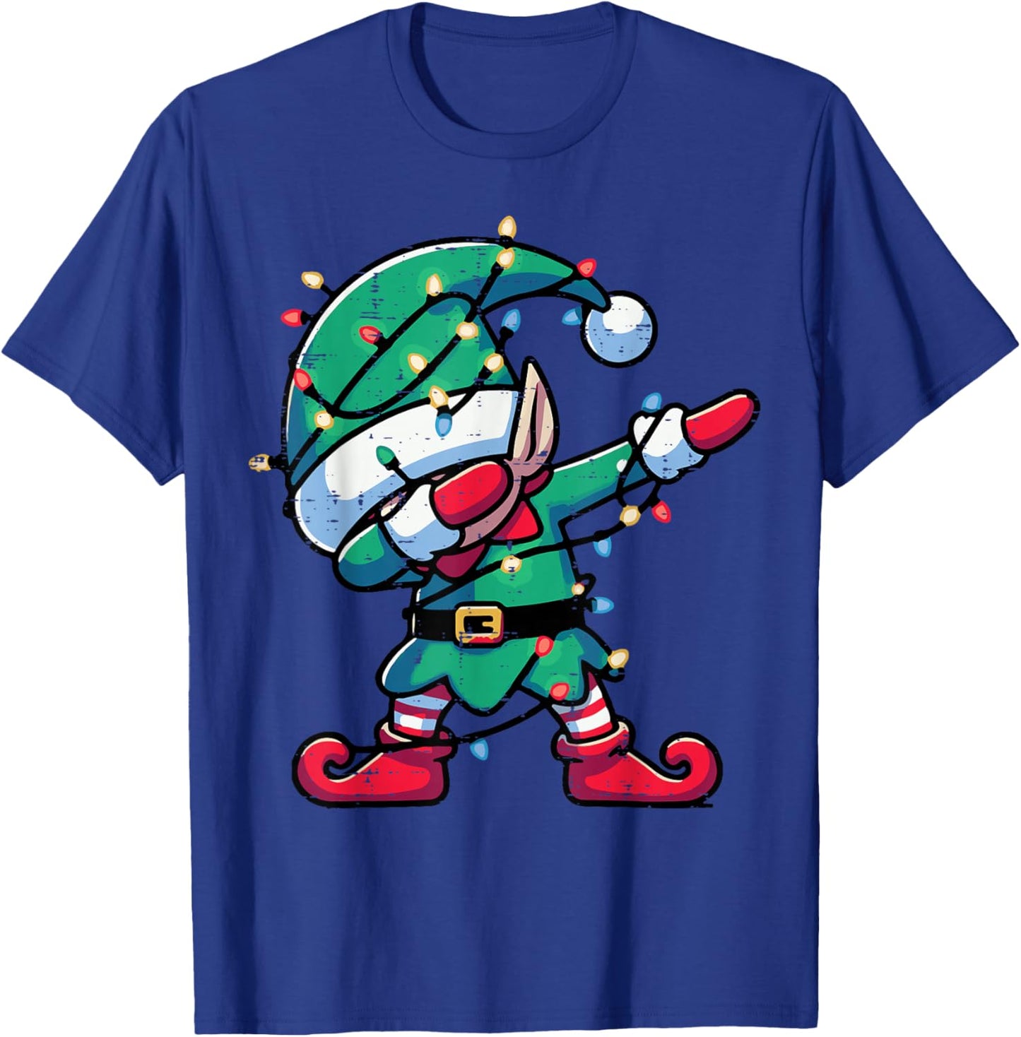 Christmas Elf Dab Cute Xmas Boys Girls Kids Toddler Youth T-Shirt - T-Shirt | Royal