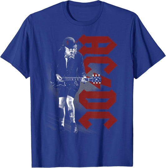 AC/DC Angus Rockin Black T-Shirt - T-Shirt | Royal