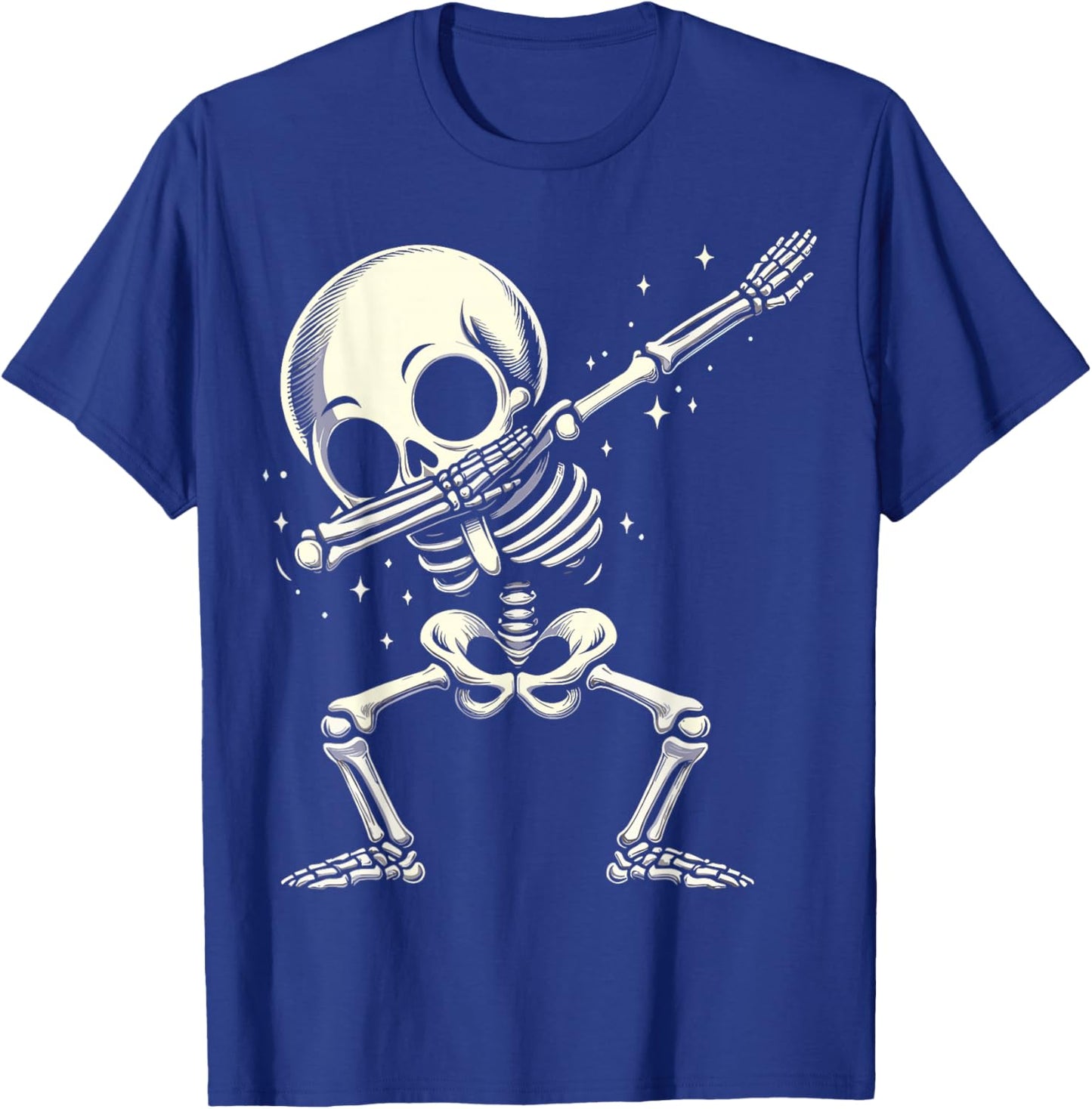 Halloween Dabbing Skeleton Skull T-Shirt - T-Shirt | Royal