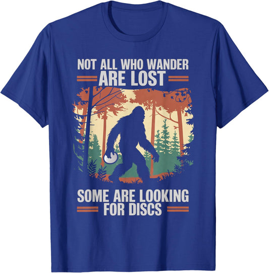 Funny Disc Golf Bigfoot Men Women Disc Golf Player Golfer T-Shirt - T-Shirt | Royal