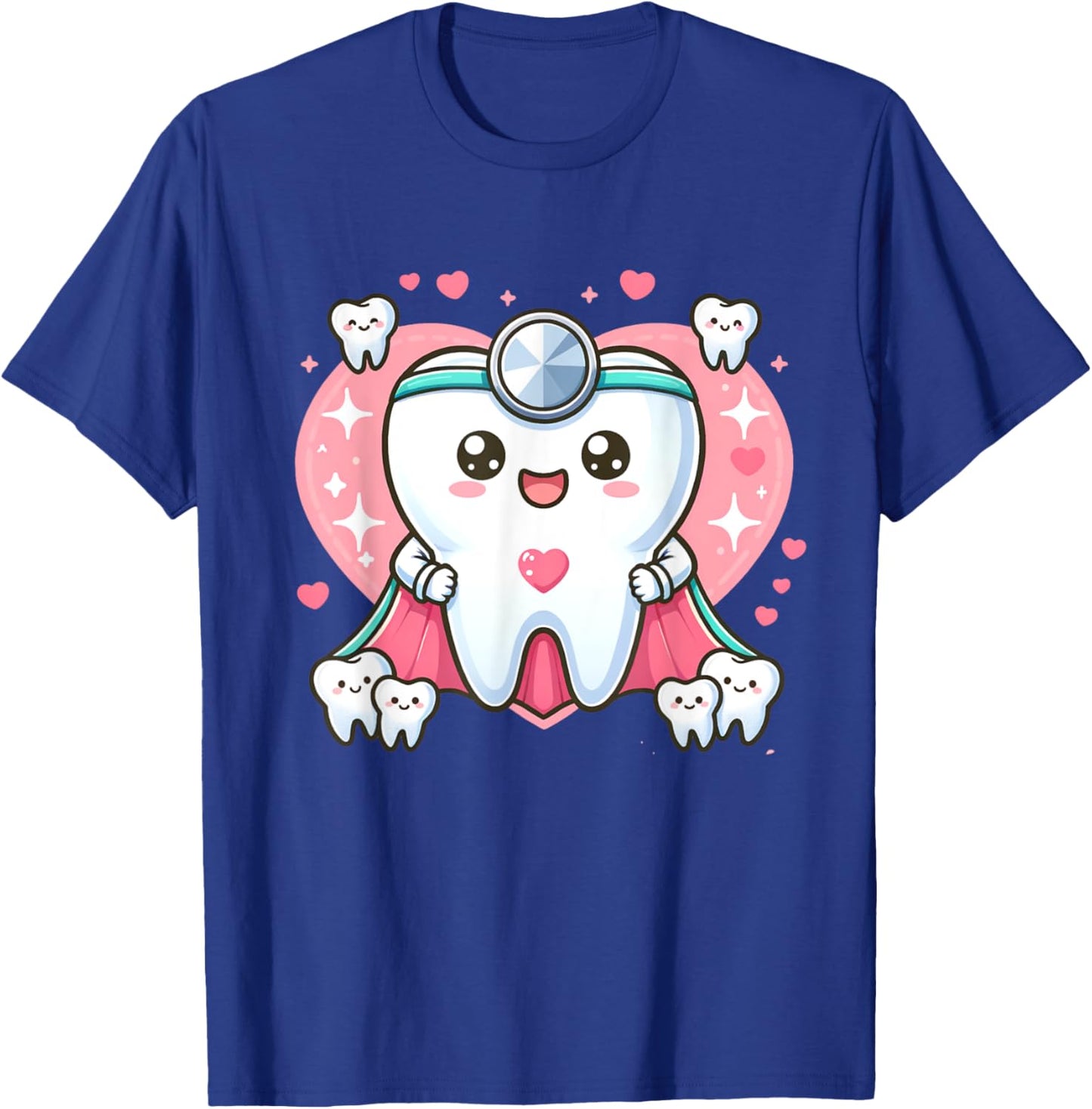 Cute Super Hero Dentist Superhero Tooth Doctor T-Shirt - T-Shirt | Royal