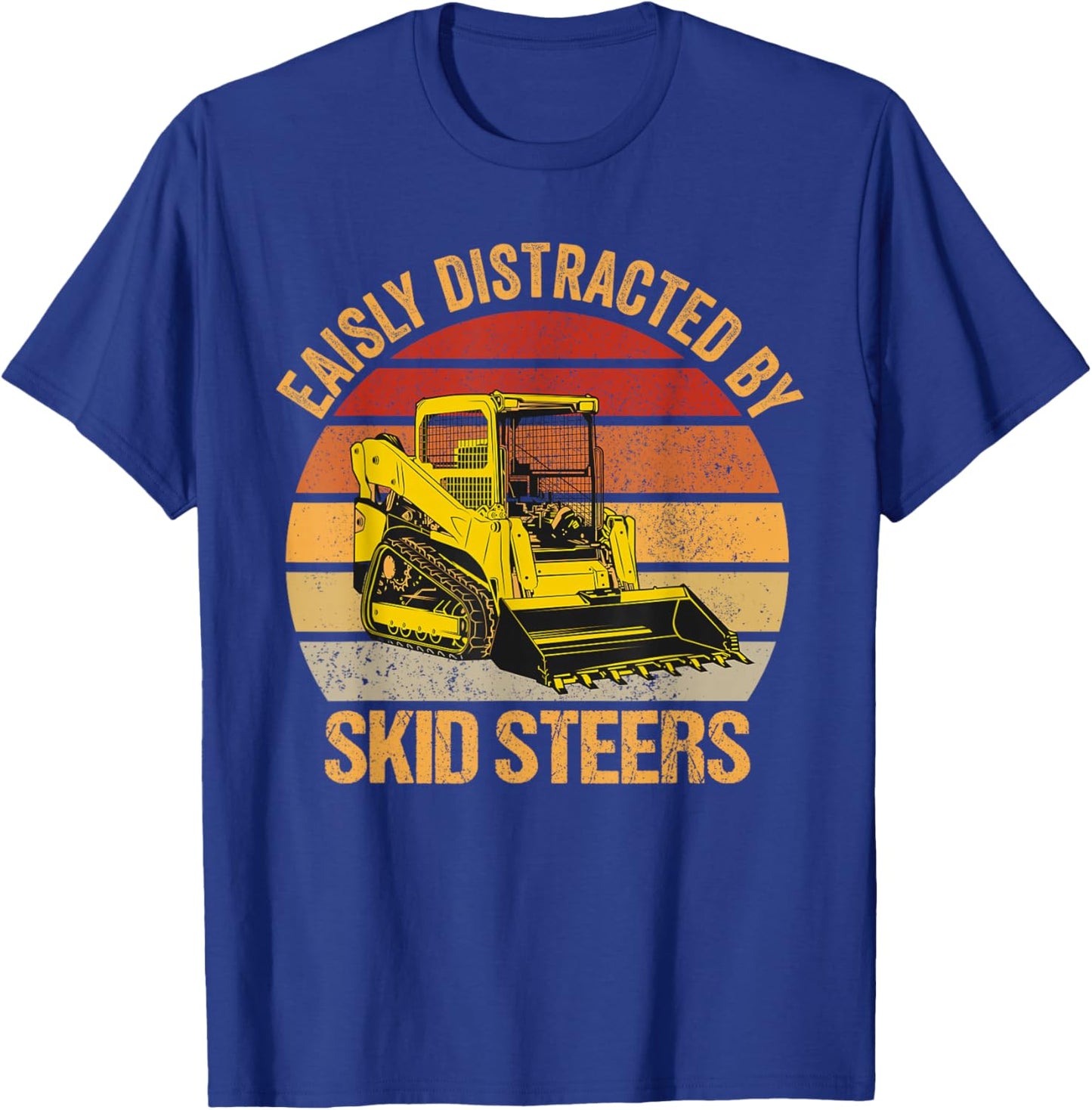 Retro Vintage Skid Steer Loader Operator T-Shirt - T-Shirt | Royal