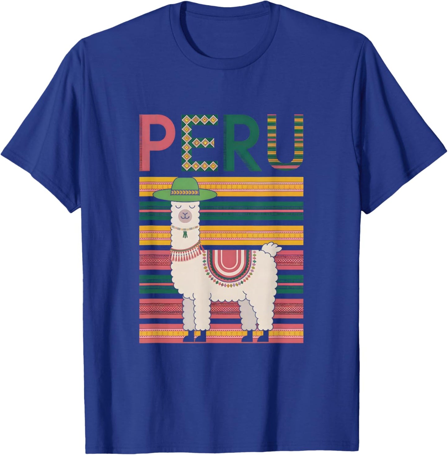 Cute Peruvian Llama from Peru - Fun Peru Design T-Shirt - T-Shirt | Royal
