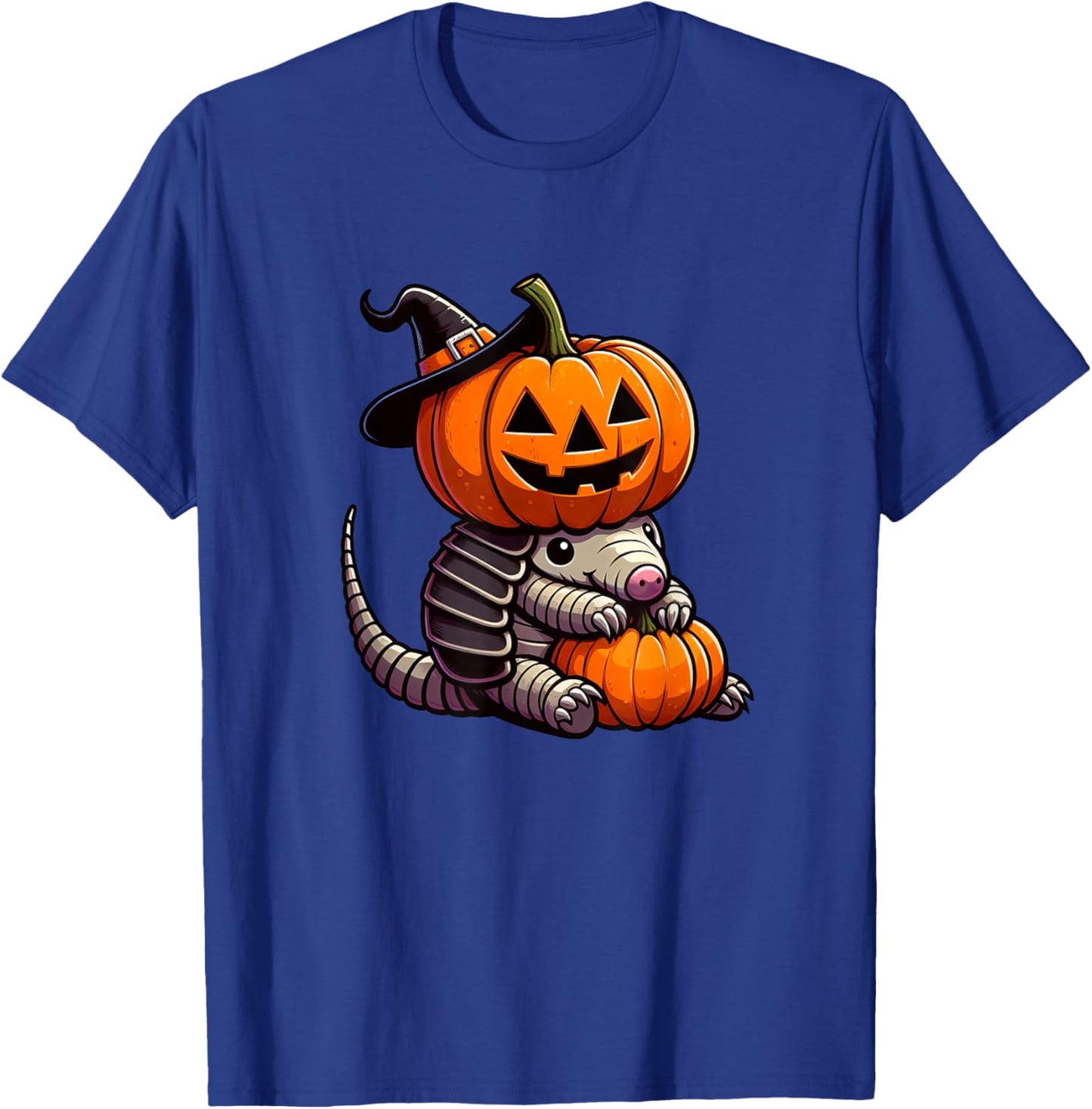 Cute Halloween Armadillo Witch Cartoon T-Shirt - T-Shirt | Royal